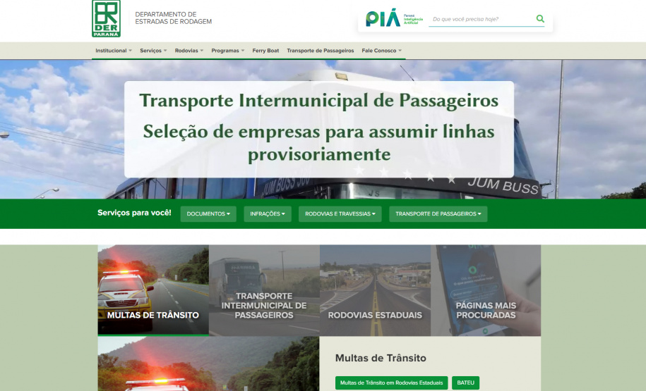 DER lança novo portal.