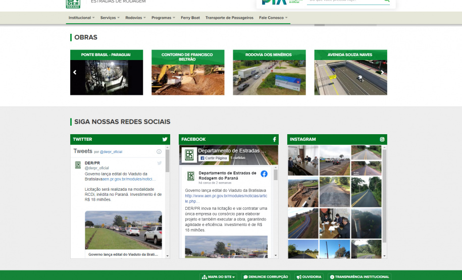 DER lança novo portal.