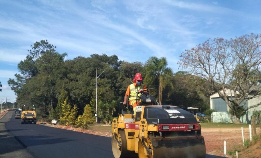 Pavimentação em Araucária facilita escoamento de produtos
. Foto:SEDU