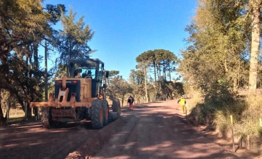 Pavimentação em Araucária facilita escoamento de produtos
. Foto:SEDU