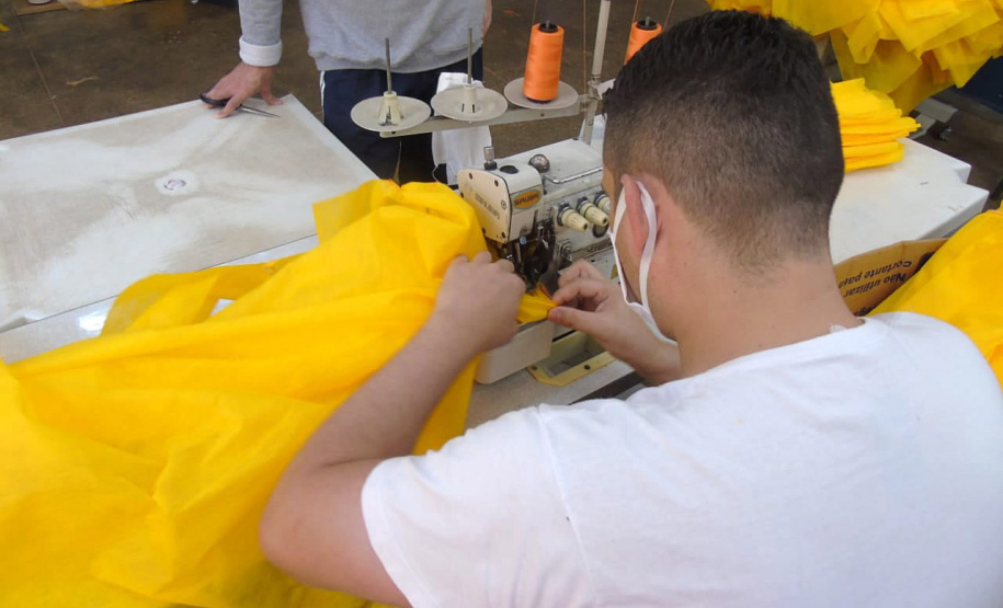 Presos do Paraná trabalham para ajudar no combate à pandemia. Foto:Depen