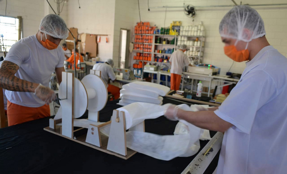 Presos do Paraná trabalham para ajudar no combate à pandemia. Foto:Depen