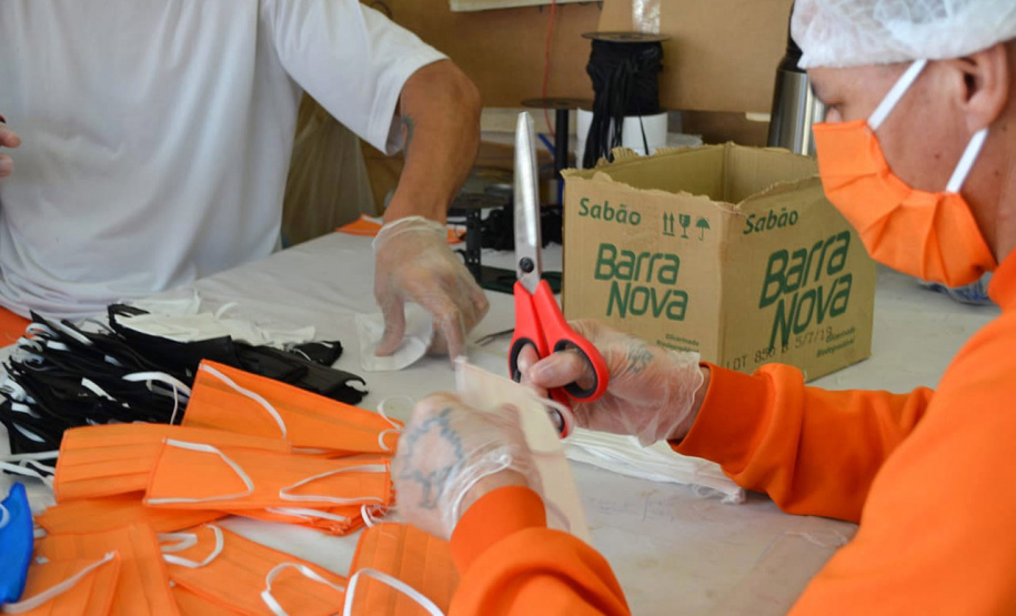 Presos do Paraná trabalham para ajudar no combate à pandemia. Foto:Depen