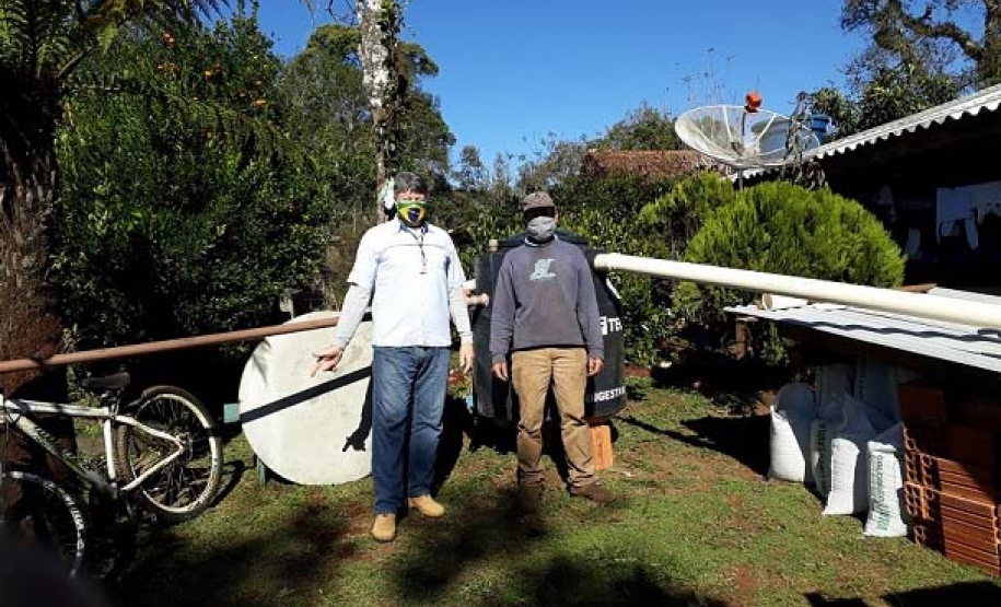 Extensão rural leva saneamento a famílias de agricultores. Foto:SEAB