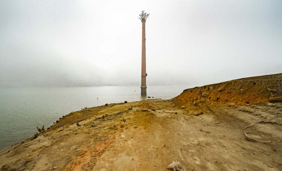 Estiagem afeta nível da Barragem Piraquara I. Foto: Sanepar