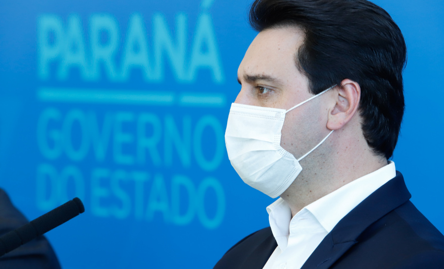 Governador Carlos Massa Ratinho Junior, recebe o ministro interino Eduardo Pazuello.