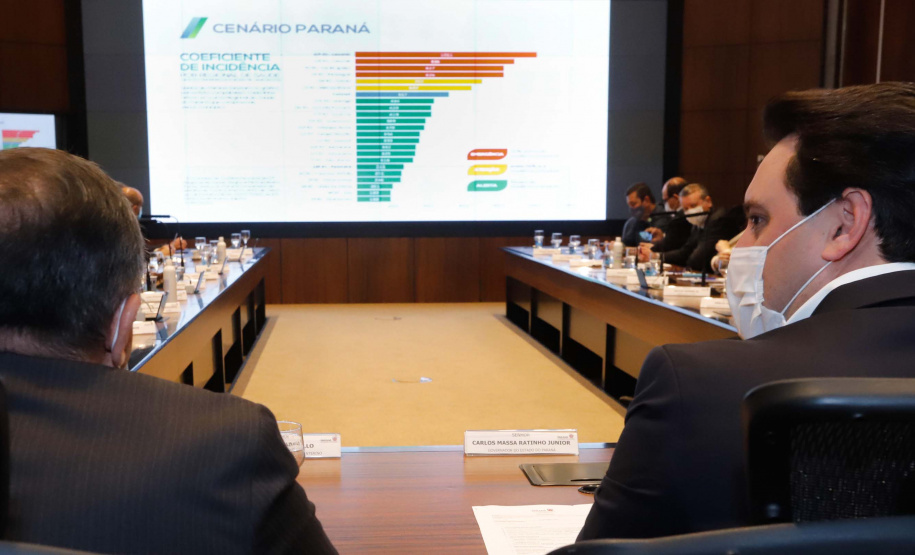 Governador Carlos Massa Ratinho Junior, recebe o ministro interino Eduardo Pazuello.