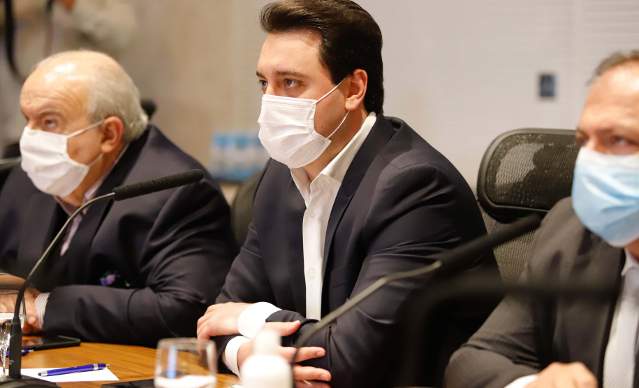 Governador Carlos Massa Ratinho Junior, recebe o ministro interino Eduardo Pazuello.