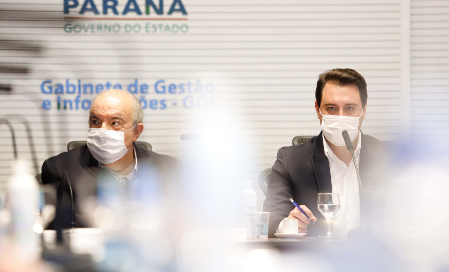 Governador Carlos Massa Ratinho Junior, recebe o ministro interino Eduardo Pazuello.