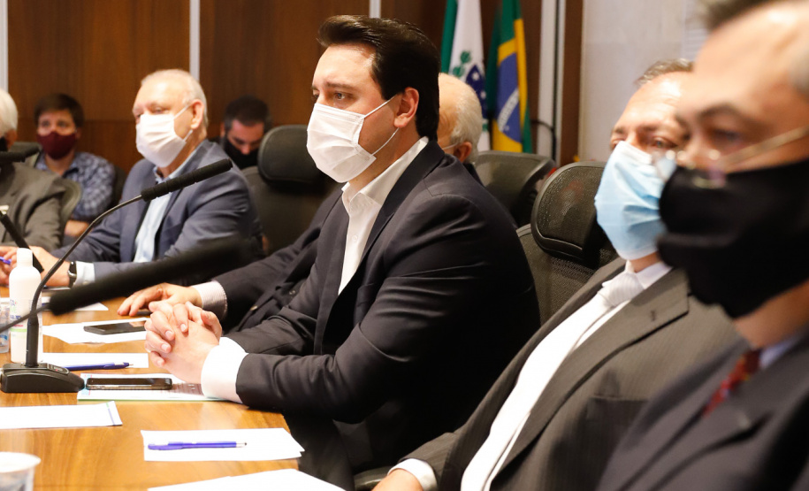 Governador Carlos Massa Ratinho Junior, recebe o ministro interino Eduardo Pazuello.