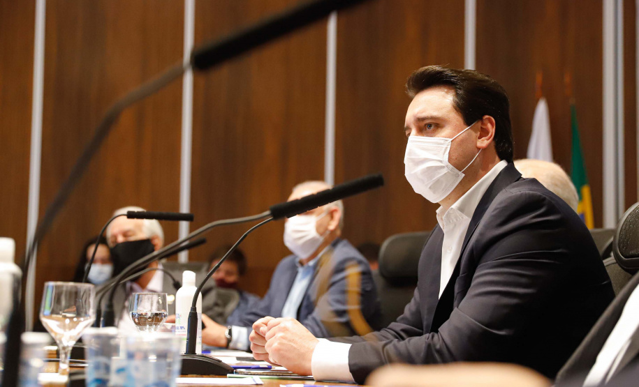 Governador Carlos Massa Ratinho Junior, recebe o ministro interino Eduardo Pazuello.