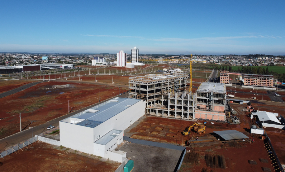 Hosp Cancer Guarapuava Instalacoes do Instituto de Pesquisa para o Câncer (IPEC) e obras do Setor de Radioterapia nas futuras instalações do Hospital do Câncer, Unidade II do Hospital São Vicente de Paulo, na Cidade dos Lagos, em Guarapuava.Foto: Geraldo Bubniak/AEN