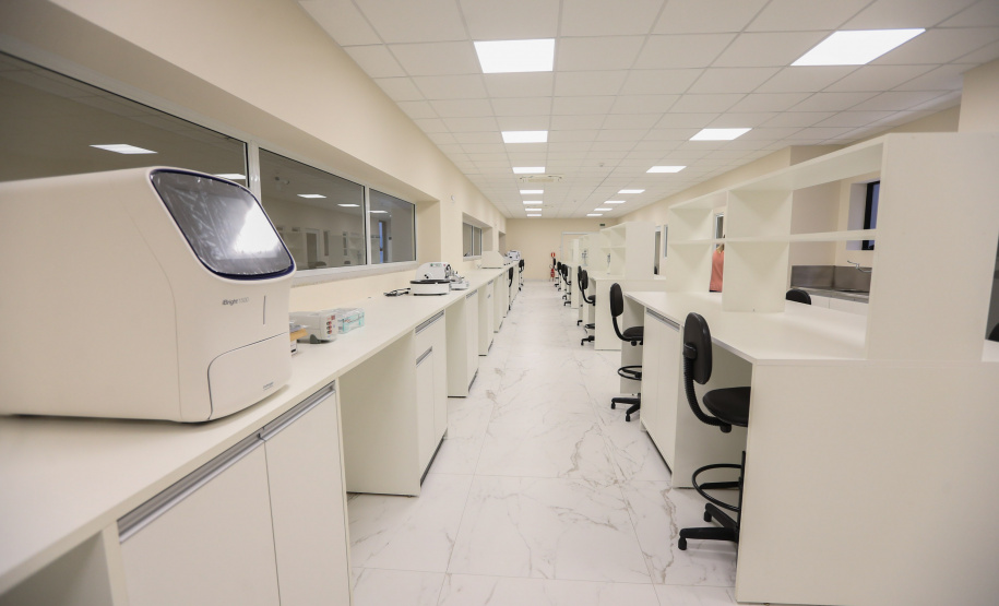 Hosp Cancer Guarapuava Instalacoes do Instituto de Pesquisa para o Câncer (IPEC) e obras do Setor de Radioterapia nas futuras instalações do Hospital do Câncer, Unidade II do Hospital São Vicente de Paulo, na Cidade dos Lagos, em Guarapuava.Foto: Geraldo Bubniak/AEN