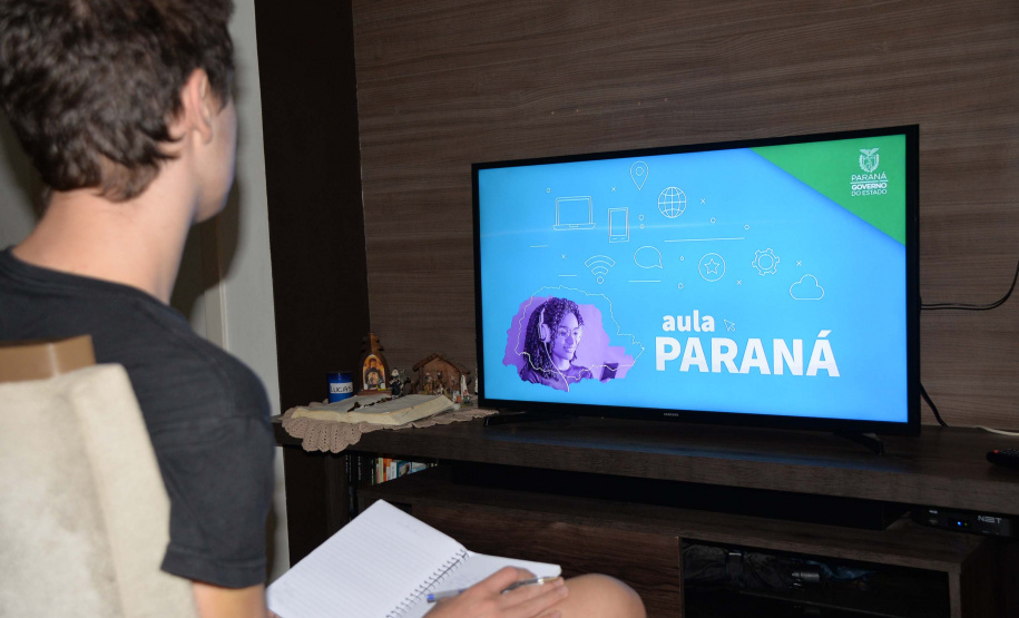 Atividades remotas do Aula Paraná retornam nesta quarta
. Foto: Pamella Rosa