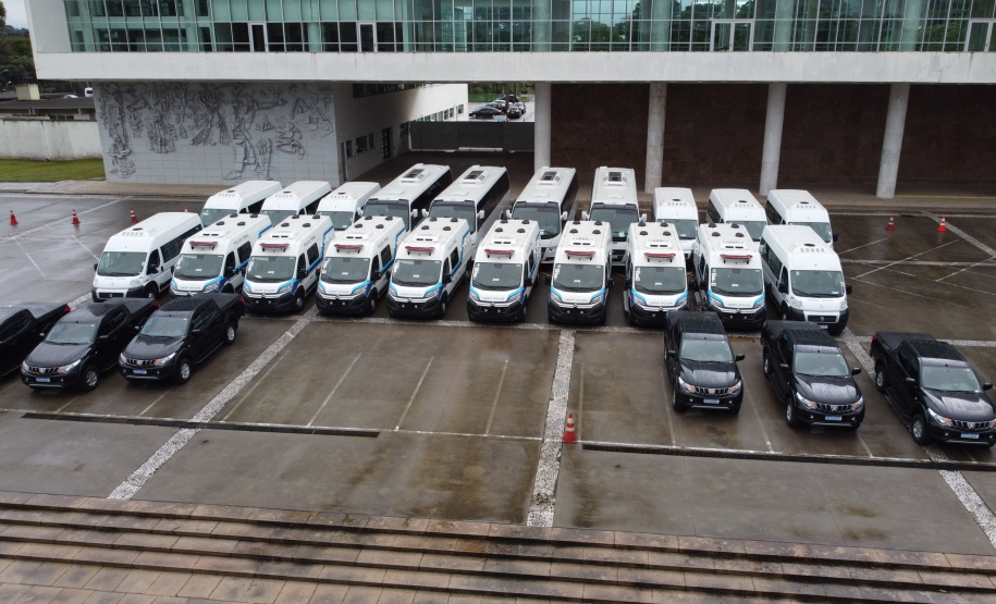 O Governador Carlos Massa Ratinho Junior entrega nesta quarta-feira (29/07), viaturas para o Departamento Penitenciário do Paraná (Depen) no Palácio Iguaçu.  Curitiba, 29/07/2020 - Foto: Geraldo Bubniak/AEN