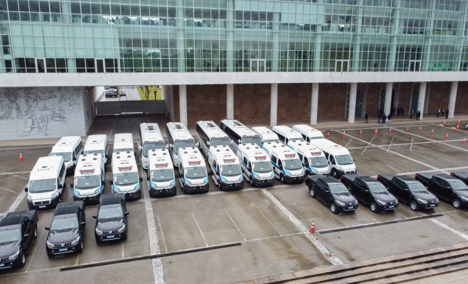 O Governador Carlos Massa Ratinho Junior entrega nesta quarta-feira (29/07), viaturas para o Departamento Penitenciário do Paraná (Depen) no Palácio Iguaçu.  Curitiba, 29/07/2020 - Foto: Geraldo Bubniak/AEN