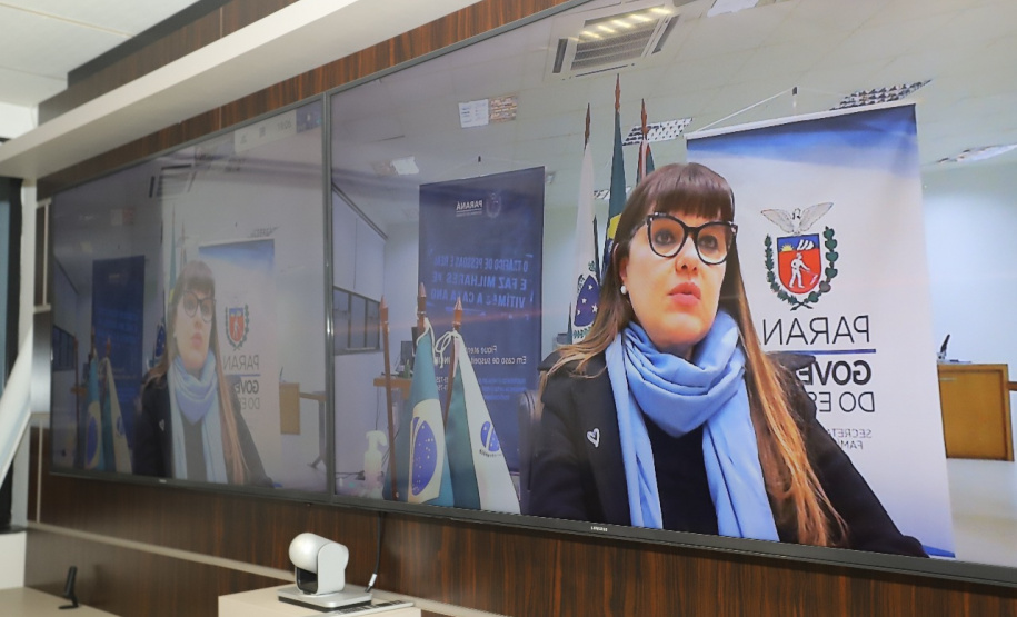 A Secretaria da Justiça, Família e Trabalho do Paraná transmitiu nesta quinta-feira, uma “Live” apresentando o 4º Seminário de Enfrentamento ao Tráfico de Pessoas. FOTO:SEJUF