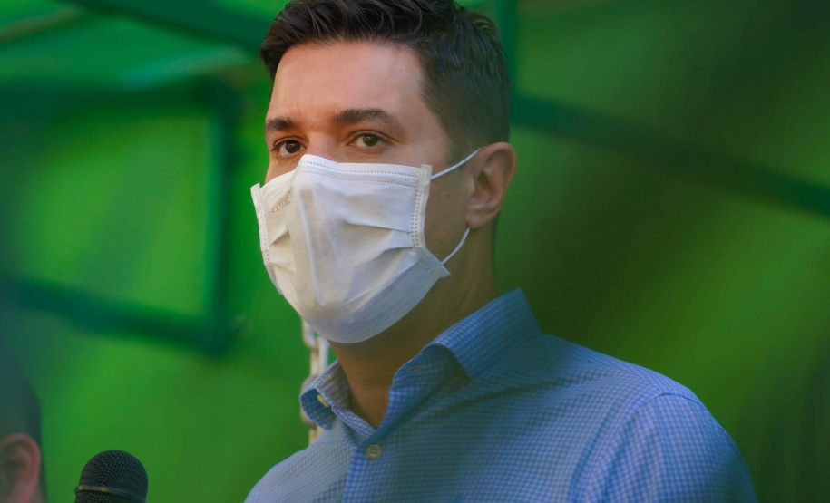 Principal artéria do Sudoeste, a PR-280 entrará em obras de revitalização, com nova pavimentação e terceiras faixas, ainda este ano, dentro do Programa de Revitalização da Segurança Viária do DER. O anúncio foi feito pelo chefe da Casa Civil, Guto Silva, nesta terça-feira (04), durante evento de entrega de respiradores em Palmas.   Foto: Guilherme Flores/Casa Civil