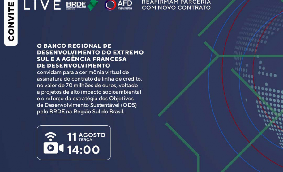 BRDE capta recursos junto à AFD para projetos alinhados aos ODS