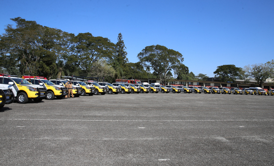 O Governador Carlos Massa Ratinho Junior entrega nesta segunda-feira (10/08), a reforma, melhorias e ampliacao da Academia Policial Militar do Guatupê - bloco 3 e novas  viaturas.  Curitiba, 10/08/2020 - Foto: Geraldo Bubniak/AEN