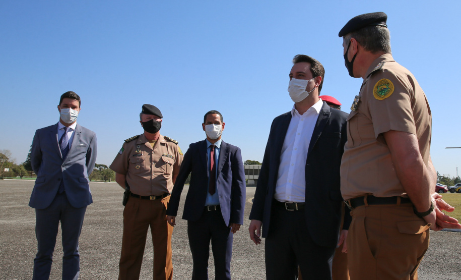 O Governador Carlos Massa Ratinho Junior entrega nesta segunda-feira (10/08), a reforma, melhorias e ampliacao da Academia Policial Militar do Guatupê - bloco 3 e novas  viaturas.  Curitiba, 10/08/2020 - Foto: Geraldo Bubniak/AEN