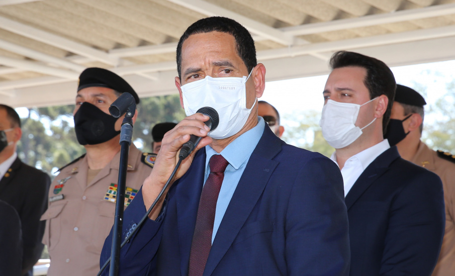 O Governador Carlos Massa Ratinho Junior entrega nesta segunda-feira (10/08), a reforma, melhorias e ampliacao da Academia Policial Militar do Guatupê - bloco 3 e novas  viaturas.  Curitiba, 10/08/2020 - Foto: Geraldo Bubniak/AEN