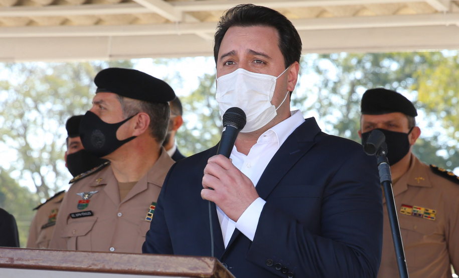 O Governador Carlos Massa Ratinho Junior entrega nesta segunda-feira (10/08), a reforma, melhorias e ampliacao da Academia Policial Militar do Guatupê - bloco 3 e novas  viaturas.  Curitiba, 10/08/2020 - Foto: Geraldo Bubniak/AEN