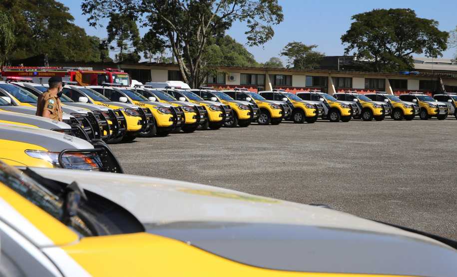 O Governador Carlos Massa Ratinho Junior entrega nesta segunda-feira (10/08), a reforma, melhorias e ampliacao da Academia Policial Militar do Guatupê - bloco 3 e novas  viaturas.  Curitiba, 10/08/2020 - Foto: Geraldo Bubniak/AEN