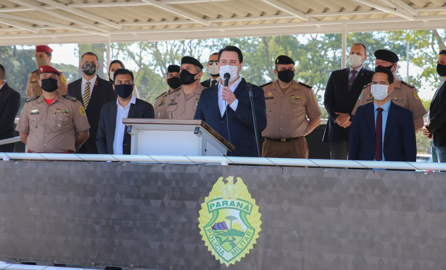 O Governador Carlos Massa Ratinho Junior entrega nesta segunda-feira (10/08), a reforma, melhorias e ampliacao da Academia Policial Militar do Guatupê - bloco 3 e novas  viaturas.  Curitiba, 10/08/2020 - Foto: Geraldo Bubniak/AEN