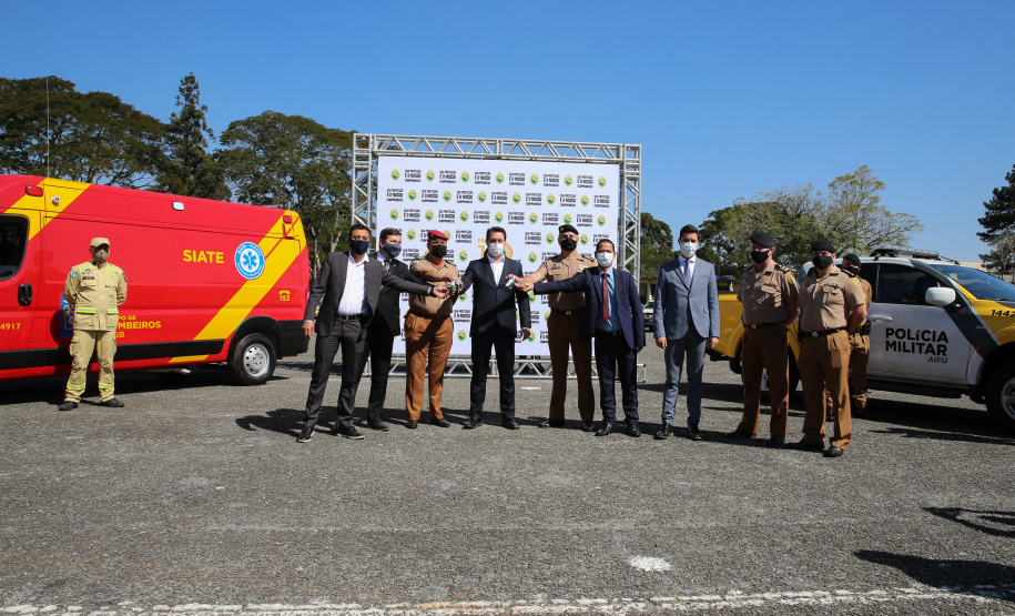 O Governador Carlos Massa Ratinho Junior entrega nesta segunda-feira (10/08), a reforma, melhorias e ampliacao da Academia Policial Militar do Guatupê - bloco 3 e novas  viaturas.  Curitiba, 10/08/2020 - Foto: Geraldo Bubniak/AEN