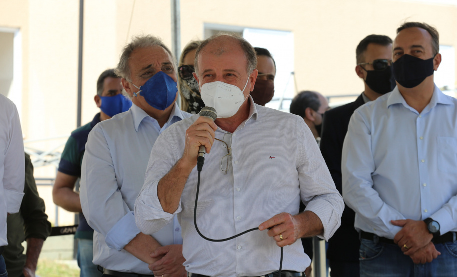 O Governador Carlos Massa Ratinho Junior vistoria  nesta terca-feira (11/08), 416 unidade habitacionais no Loteamento Sao Geronimo em Campo Largo. Secretario Desenvolvimento Urbano e de Obras Públicas,  Joao Carlos Ortega em discurso.. Campo Largo, 11/08/2020 - Foto: Geraldo Bubniak/AEN