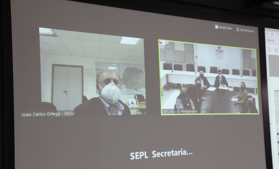 Em videoconferência, secretários de Estado debateram nesta quarta-feira (19) ações para implementar programas que estimulem a retomada econômica pela geração de emprego e renda no Paraná.Foto:SEJUF