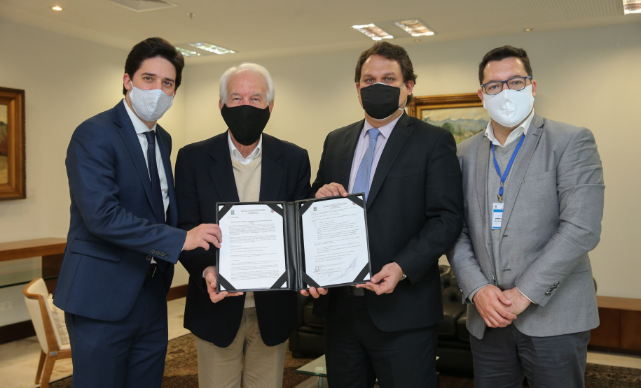 Ferroeste O vice governador Darci Piana participa nesta quarta-feira (19) da video-conferencia de assinatura do termo de cooperacao da Nova Ferroeste. Curitiba, 19/08/2020 - Foto: Geraldo Bubniak/AEN