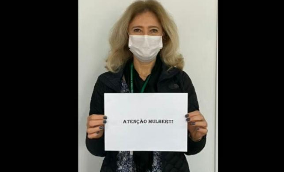 Iniciativa de profissionais da saúde de Ponta Grossa alerta sobre a violência contra a mulher
.Foto:SESA