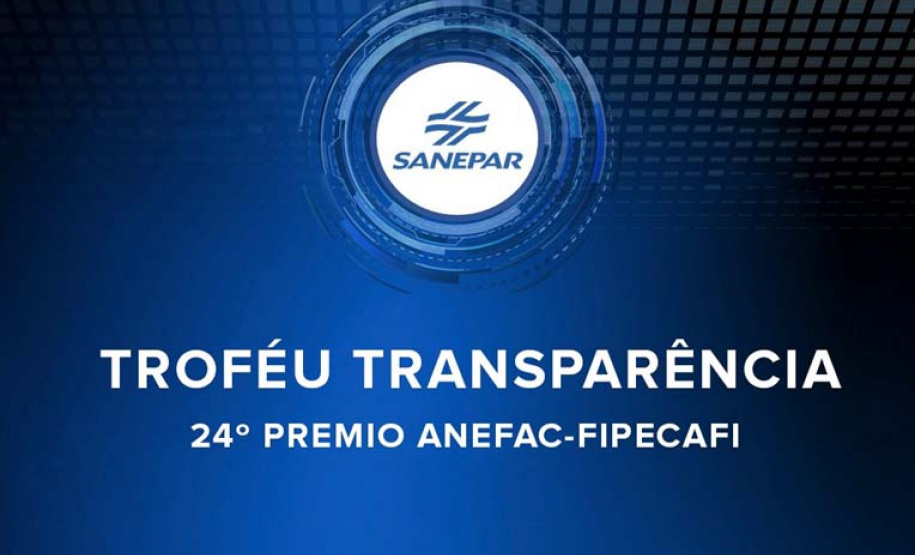Sanepar conquista troféu por transparência econômico-financeira
. Imagem:Sanepar