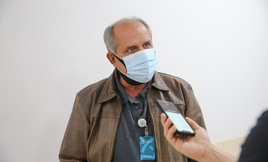 O presidente do hospital Santa Clara, senhor Luiz Giglioti em entrevista.    03/08/2020 -  Foto: Geraldo Bubniak/AEN