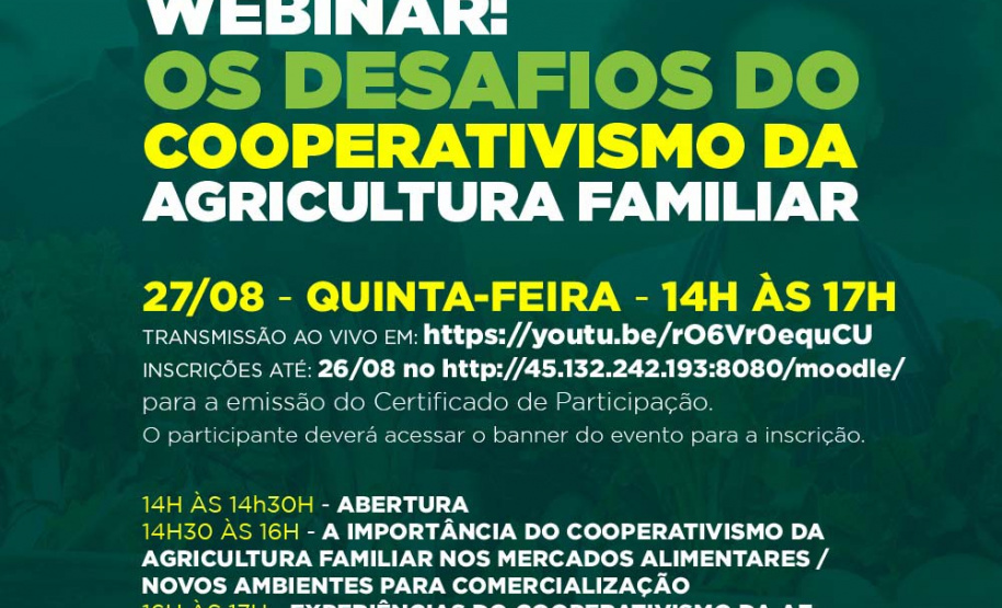 Coopera Paraná realiza evento online sobre desafios de comercialização. Imagem:SEAB