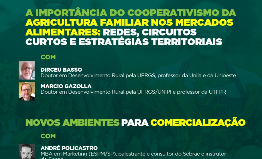 Coopera Paraná realiza evento online sobre desafios de comercialização. Imagem:SEAB