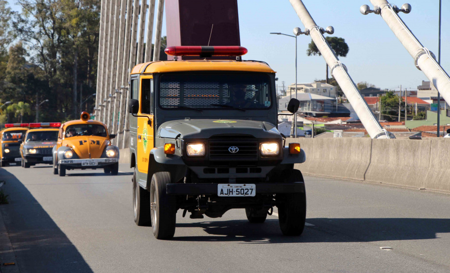 Curitiba, 29 de Agosto de 2020. Desfile de viaturas da PMPR.