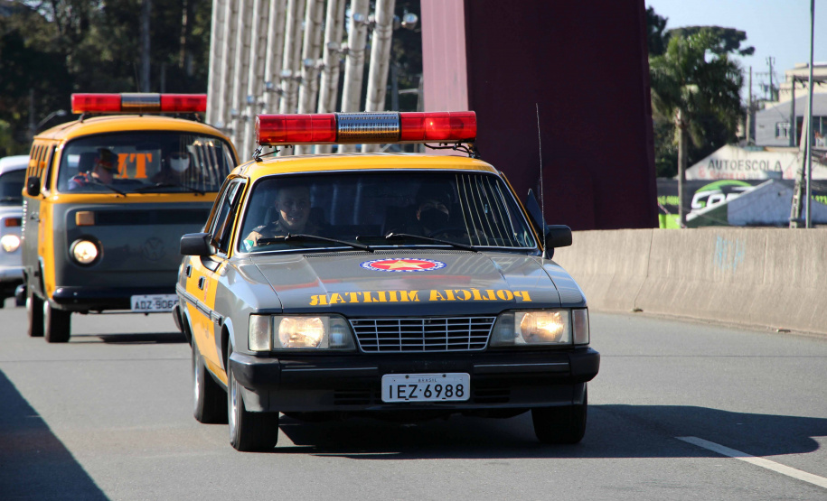Curitiba, 29 de Agosto de 2020. Desfile de viaturas da PMPR.