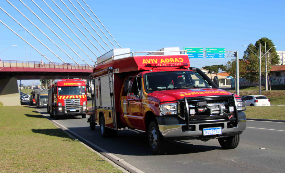 Curitiba, 29 de Agosto de 2020. Desfile de viaturas da PMPR.