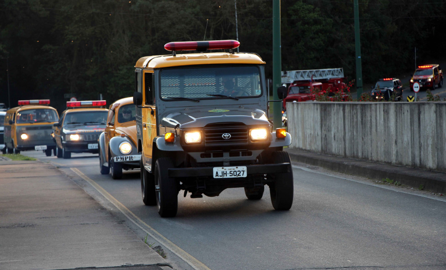 Curitiba, 29 de Agosto de 2020. Desfile de viaturas da PMPR.