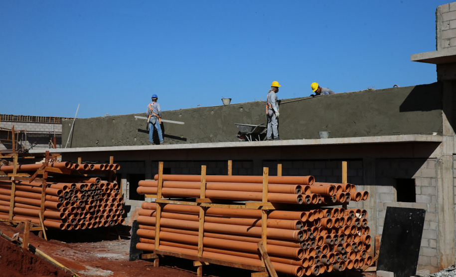 Cadeia Publica Guaira Obras de Construçao da Cadeia Publica de Guaira no loteamento Jardim Floresta com investimento de 16 milhoes. Exemplo da nova realidade do sistema carcerário que está sendo construída no Paraná. Acabar com o problema da superlotação em carceragens de delegacias e realocar os detentos em um espaço estruturado é uma das principais metas do Governo do Estado. 06/08/2020 - Foto: Geraldo Bubniak/AEN