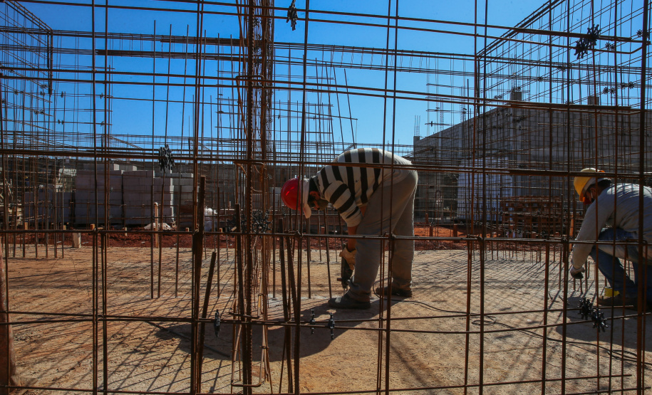 Cadeia Publica Guaira Obras de Construçao da Cadeia Publica de Guaira no loteamento Jardim Floresta com investimento de 16 milhoes. Exemplo da nova realidade do sistema carcerário que está sendo construída no Paraná. Acabar com o problema da superlotação em carceragens de delegacias e realocar os detentos em um espaço estruturado é uma das principais metas do Governo do Estado. 06/08/2020 - Foto: Geraldo Bubniak/AEN