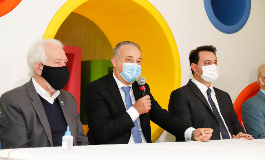 O governador Carlos Massa Ratinho Junior participou nesta terça-feira (01), em Curitiba, da inauguração do Erastinho, o primeiro hospital oncopediátrico do Sul do País.