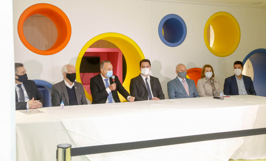 O governador Carlos Massa Ratinho Junior participou nesta terça-feira (01), em Curitiba, da inauguração do Erastinho, o primeiro hospital oncopediátrico do Sul do País.