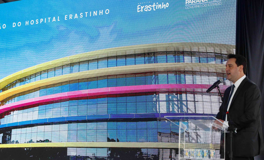 O governador Carlos Massa Ratinho Junior participou nesta terça-feira (01), em Curitiba, da inauguração do Erastinho, o primeiro hospital oncopediátrico do Sul do País.