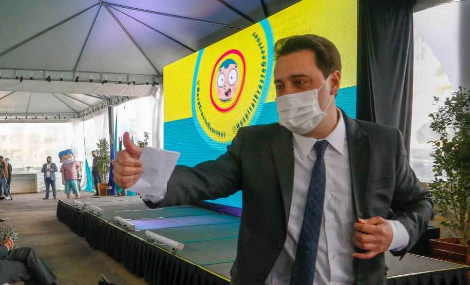 O governador Carlos Massa Ratinho Junior participou nesta terça-feira (01), em Curitiba, da inauguração do Erastinho, o primeiro hospital oncopediátrico do Sul do País.