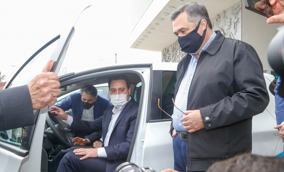 02.09.2020 - O Governo do Estado recebeu nesta quarta-feira (2) dez carros elétricos modelo Zoe, da Renault, como parte do projeto VEM PR.Foto Gilson Abreu