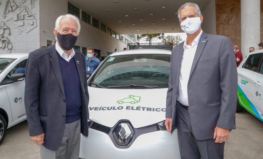 02.09.2020 - O Governo do Estado recebeu nesta quarta-feira (2) dez carros elétricos modelo Zoe, da Renault, como parte do projeto VEM PR.Foto Gilson Abreu